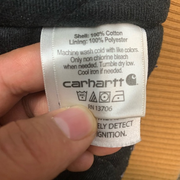 Carhartt Jacket Youth Boys M (10-12) Brown Quilt Lined Duck Canvas Hooded - Picture 6 of 9